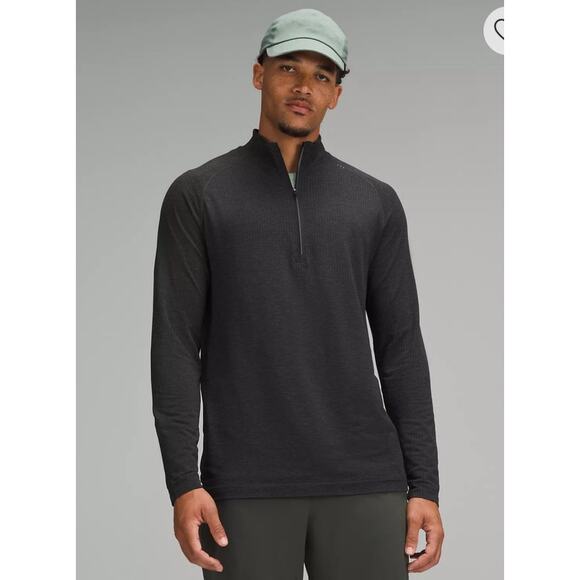 Lululemon Metal Vent Tech Half Zip, L, Gray/Black mens pull over - Picture 1 of 9